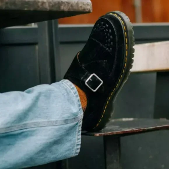 DR. MARTENS Ramsey Kiltie WOVEN Buckle Monk Loafer Creepers MSRP$210 CHIC&UNIQUE - Picture 6 of 13